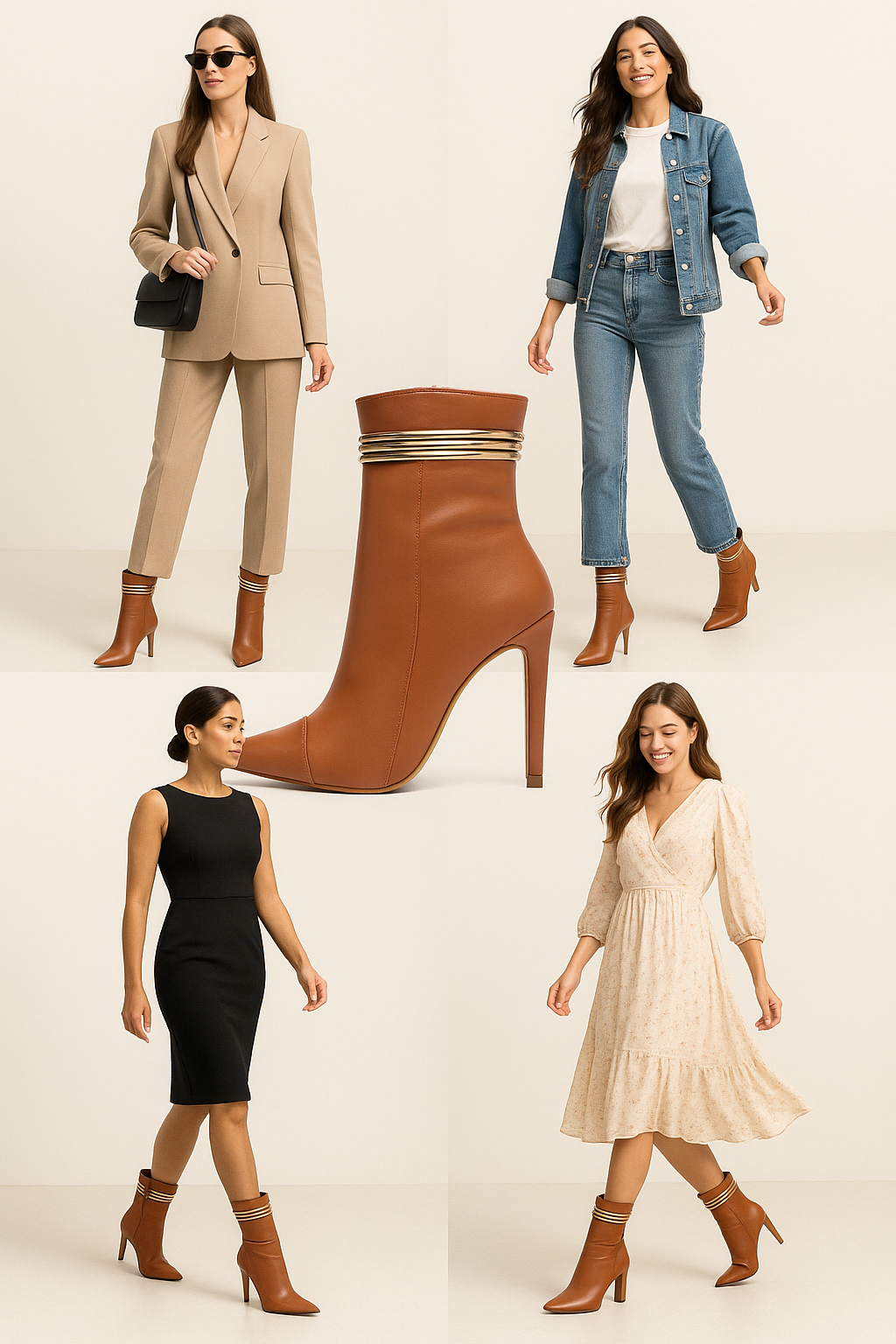 Bota Bico Fino Salto Alto Cano Médio Caramelo foi pensada exatamente para resolver esse dilema. Com um design marcante, bico fino sofisticado e salto de 12 cm, ela impressiona à primeira vista — e surpreende a cada passo, graças ao conforto interno cuidadosamente desenvolvido.  Feita em napa caramelo, com detalhes em cobre que criam um contraste elegante, essa bota vai elevar sua presença sem pesar nos pés.